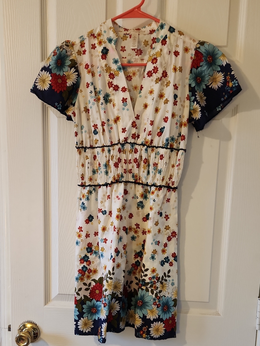 Ambiance Floral Button-Front Top — 100 % Cotton Sz S